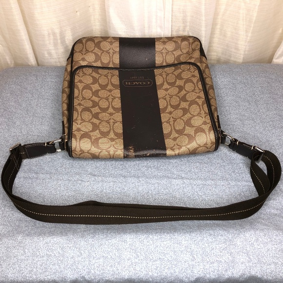 Coach Bags Coach Brown Heritage Stripe Crossbody F7757 Poshmark